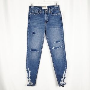 FREE PEOPLE About a Girl high waist skinny jeans